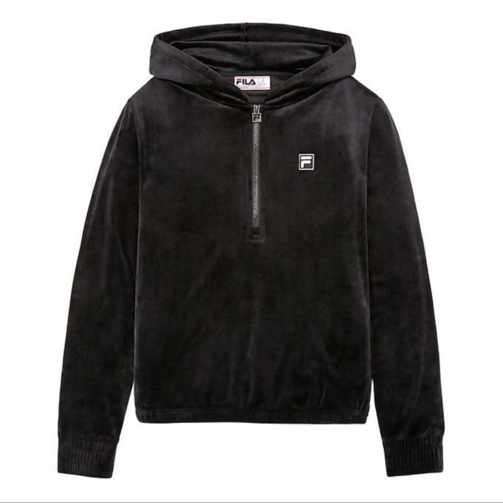 Fila vintage velour hooded sweater